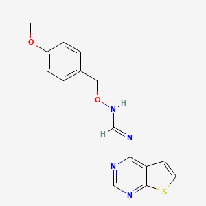 N'-[(4-methoxybenzyl)oxy]-N-thieno[2,3-d]pyrimidin-4-yliminoformamide