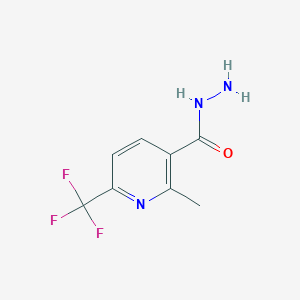 molecular formula C8H8F3N3O B1304827 2-甲基-6-(三氟甲基)烟酰肼 CAS No. 402479-94-1