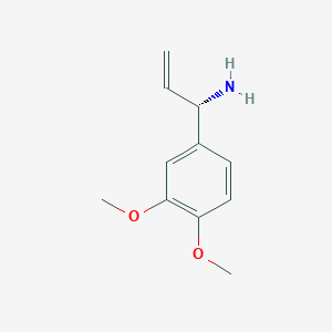 molecular formula C11H15NO2 B13048271 (1S)-1-(3,4-Dimethoxyphenyl)prop-2-enylamine 