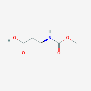 molecular formula C6H11NO4 B13048291 (S)-3-((Methoxycarbonyl)amino)butanoic acid 