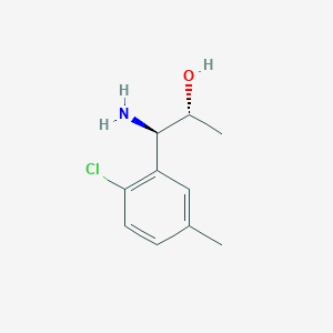 molecular formula C10H14ClNO B13048305 (1R,2R)-1-Amino-1-(2-chloro-5-methylphenyl)propan-2-OL 