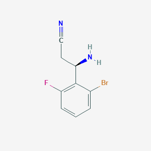 (3R)-3-Amino-3-(2-bromo-6-fluorophenyl)propanenitrile