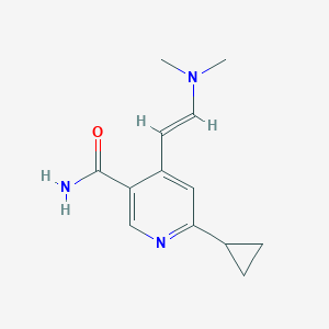 (E)-6-Cyclopropyl-4-(2-(dimethylamino)vinyl)nicotinamide