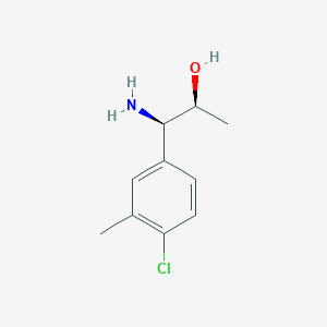 molecular formula C10H14ClNO B13048334 (1R,2S)-1-Amino-1-(4-chloro-3-methylphenyl)propan-2-OL 