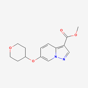 Methyl 6-((tetrahydro-2H-pyran-4-YL)oxy)pyrazolo[1,5-A]pyridine-3-carboxylate