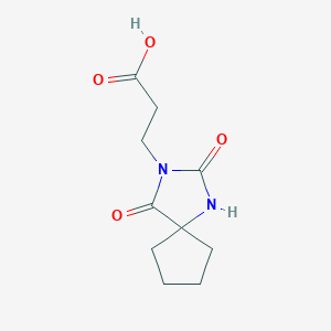 molecular formula C10H14N2O4 B1304835 3-(2,4-二酮-1,3-二氮杂-螺[4.4]壬-3-基)-丙酸 CAS No. 852400-00-1