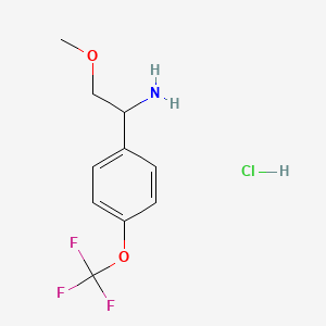 molecular formula C10H13ClF3NO2 B13048353 2-Methoxy-1-(4-(trifluoromethoxy)phenyl)ethan-1-amine hcl 