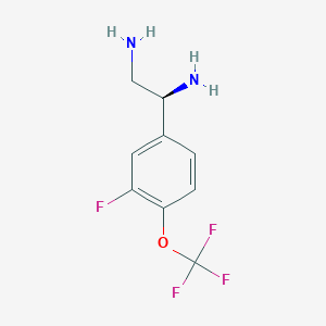 (1S)-1-[3-Fluoro-4-(trifluoromethoxy)phenyl]ethane-1,2-diamine