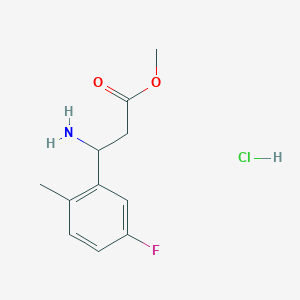 Methyl 3-amino-3-(5-fluoro-2-methylphenyl)propanoate hcl