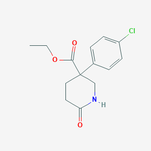 Ethyl 3-(4-chlorophenyl)-6-oxopiperidine-3-carboxylate