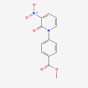 molecular formula C13H10N2O5 B13048394 Methyl 4-(3-nitro-2-oxopyridin-1(2H)-YL)benzoate 