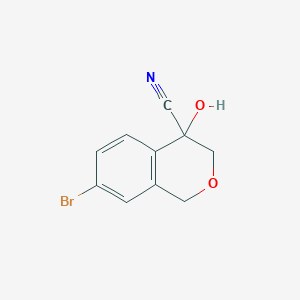 molecular formula C10H8BrNO2 B13048407 7-Bromo-4-hydroxyisochromane-4-carbonitrile 