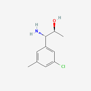 molecular formula C10H14ClNO B13048420 (1S,2S)-1-Amino-1-(3-chloro-5-methylphenyl)propan-2-OL 