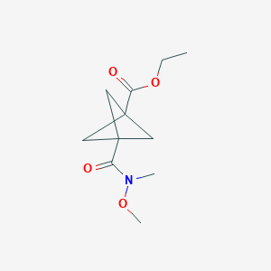 Ethyl 3-(methoxy(methyl)carbamoyl)bicyclo[1.1.1]pentane-1-carboxylate