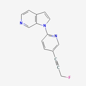 molecular formula C15H10FN3 B13048446 1-(5-(3-Fluoroprop-1-YN-1-YL)pyridin-2-YL)-1H-pyrrolo[2,3-C]pyridine 