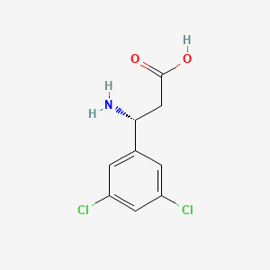 molecular formula C9H9Cl2NO2 B13048453 (3R)-3-amino-3-(3,5-dichlorophenyl)propanoic acid 