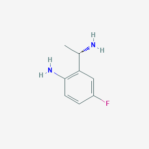 molecular formula C8H11FN2 B13048461 (S)-2-(1-Aminoethyl)-4-fluoroaniline2hcl 