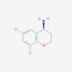 molecular formula C9H9Cl2NO B13048480 (S)-6,8-Dichlorochroman-4-amine 