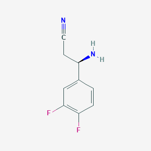 (3R)-3-amino-3-(3,4-difluorophenyl)propanenitrile