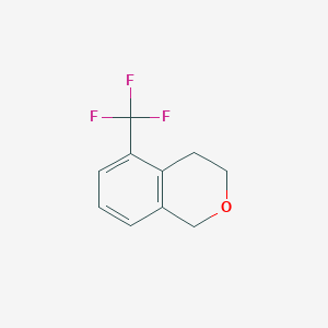 molecular formula C10H9F3O B13048503 3,4-Dihydro-5-(trifluoromethyl)1H-2-benzopyran 