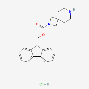 molecular formula C22H25ClN2O2 B13048525 (9H-Fluoren-9-YL)methyl 2,7-diazaspiro[3.5]nonane-2-carboxylate hcl 