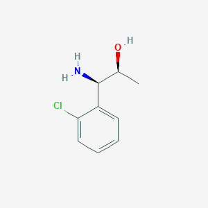 molecular formula C9H12ClNO B13048554 (1R,2S)-1-amino-1-(2-chlorophenyl)propan-2-ol 