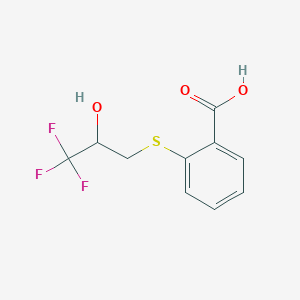 molecular formula C10H9F3O3S B1304858 2-[(3,3,3-三氟-2-羟基丙基)硫烷基]-苯甲酸 CAS No. 886361-21-3
