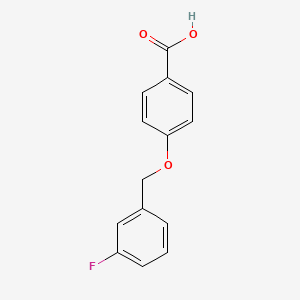 molecular formula C14H11FO3 B1304859 4-[(3-氟苯基)甲氧基]苯甲酸 CAS No. 405-85-6