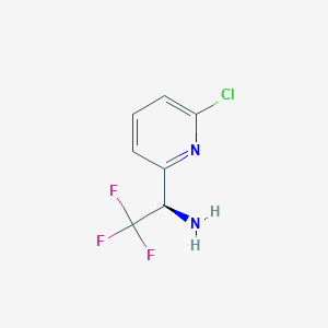 molecular formula C7H6ClF3N2 B13048595 (R)-1-(6-Chloropyridin-2-YL)-2,2,2-trifluoroethan-1-amine 