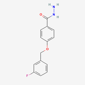 molecular formula C14H13FN2O2 B1304860 4-[(3-氟苄基)氧基]苯甲酰肼 CAS No. 886361-23-5