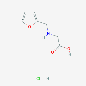 molecular formula C7H10ClNO3 B13048605 2-((Furan-2-ylmethyl)amino)acetic acid hcl 