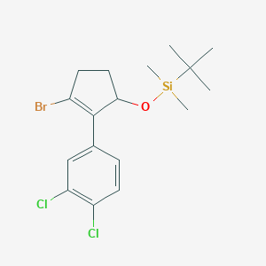 ((3-Bromo-2-(3,4-dichlorophenyl)cyclopent-2-EN-1-YL)oxy)(tert-butyl)dimethylsilane