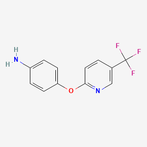 molecular formula C12H9F3N2O B1304862 4-{[5-(Trifluoromethyl)pyridin-2-yl]oxy}aniline CAS No. 71422-81-6