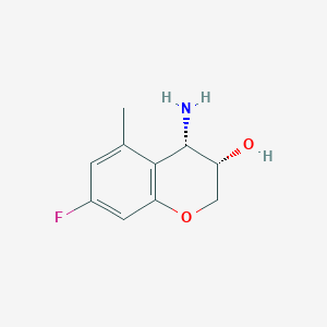 molecular formula C10H12FNO2 B13048631 (3S,4S)-4-Amino-7-fluoro-5-methylchroman-3-OL 