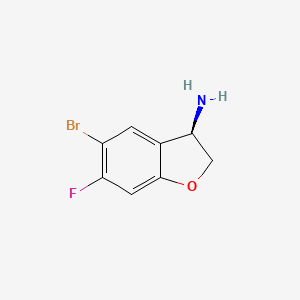 (3R)-5-Bromo-6-fluoro-2,3-dihydrobenzo[B]furan-3-ylamine