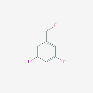 molecular formula C7H5F2I B13048691 1-Fluoro-3-(fluoromethyl)-5-iodobenzene 