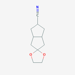 Hexahydro-1H-spiro[pentalene-2,2'-[1,3]dioxolane]-5-carbonitrile