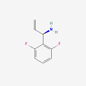 molecular formula C9H9F2N B13048714 (1R)-1-(2,6-Difluorophenyl)prop-2-enylamine 