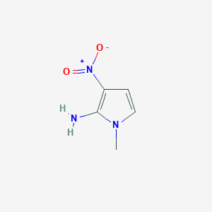 molecular formula C5H7N3O2 B13048722 1-Methyl-3-nitro-1H-pyrrol-2-amine 