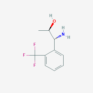 molecular formula C10H12F3NO B13048736 (1R,2R)-1-Amino-1-[2-(trifluoromethyl)phenyl]propan-2-OL 