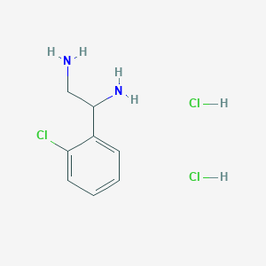 molecular formula C8H13Cl3N2 B13048790 1-(2-Chlorophenyl)ethane-1,2-diamine 2hcl 