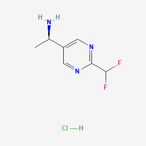 (R)-1-(2-(Difluoromethyl)pyrimidin-5-YL)ethan-1-amine hcl