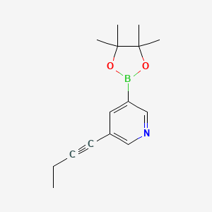 3-(But-1-YN-1-YL)-5-(4,4,5,5-tetramethyl-1,3,2-dioxaborolan-2-YL)pyridine