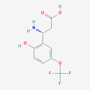 (3R)-3-Amino-3-[2-hydroxy-5-(trifluoromethoxy)phenyl]propanoic acid