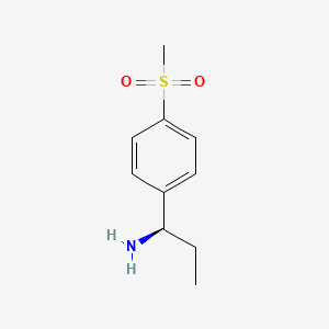 molecular formula C10H15NO2S B13048871 (1R)-1-(4-methanesulfonylphenyl)propan-1-amine 