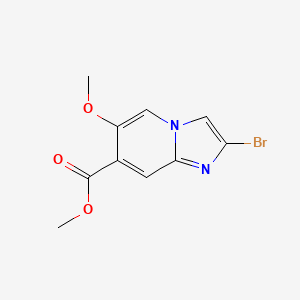 molecular formula C10H9BrN2O3 B13048880 Methyl 2-bromo-6-methoxyimidazo[1,2-A]pyridine-7-carboxylate 