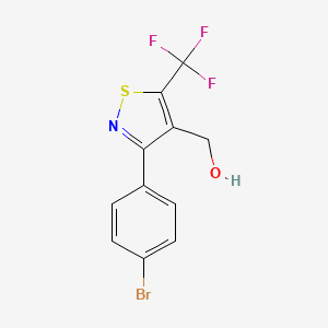 (3-(4-Bromophenyl)-5-(trifluoromethyl)isothiazol-4-YL)methanol