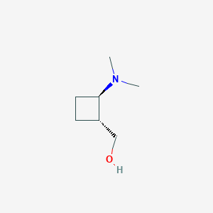 molecular formula C7H15NO B13048890 trans-2-(Dimethylamino)cyclobutyl methanol 