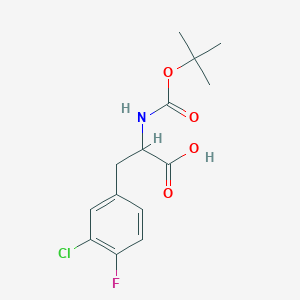 2-{[(Tert-butoxy)carbonyl]amino}-3-(3-chloro-4-fluorophenyl)propanoic acid