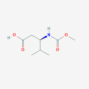 (R)-3-((Methoxycarbonyl)amino)-4-methylpentanoic acid